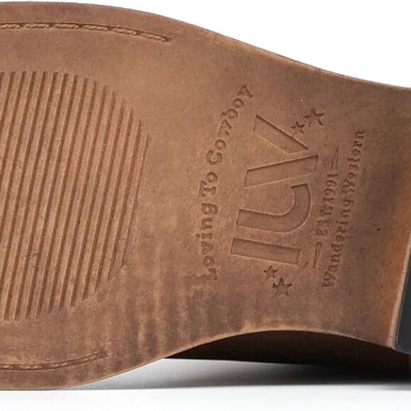 Cowboy Boots Women Faux Leather Square Toe Mid Calf Embroidered Western - Picture 8 of 8